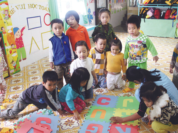 Trẻ em nên được vui chơi, học theo đúng chương trình (ảnh có tính chất minh họa, chụp tại cơ sở trường mầm non trên địa bàn Đà Nẵng). Ảnh: Nguyễn Huy