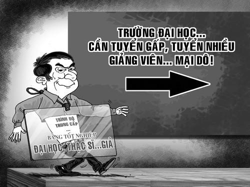 Dùng bằng giả làm giảng viên thật