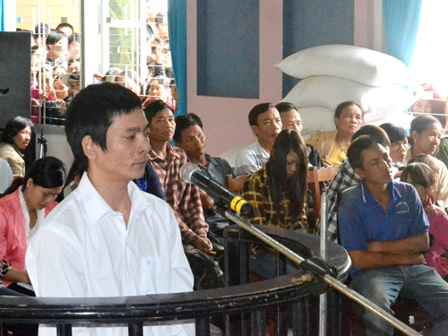 Bị cáo Tuấn tại phiên tòa