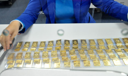 Giá vàng tăng nhẹ khoảng 40.000 đồng mỗi lượng