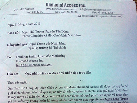 Bộ “hồ sơ” giới thiệu về gói viện trợ không hoàn lại trị giá 10 tỉ USD gồm thư ngỏ và các nguyên tắc tiếp nhận vốn khá kỳ quặc.