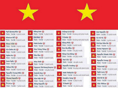 Treo cờ Tổ quốc trên Facebook