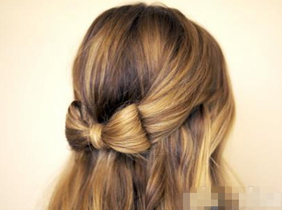 Buộc tóc nửa đầu hình nơ cực xinh