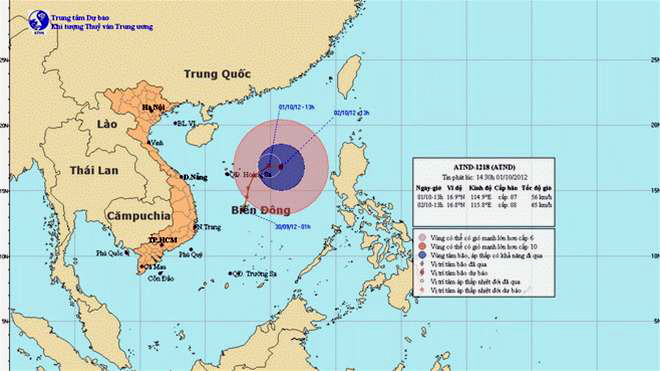 Áp thấp nhiệt đới có khả năng mạnh thành bão