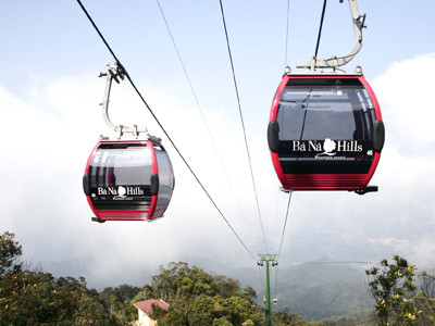 Cáp treo Bà Nà liên tiếp phá kỷ lục cáp treo thế giới Ảnh: N.C