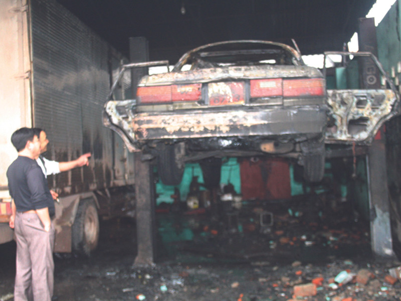 Hiện trường vụ cháy ngày 4-3