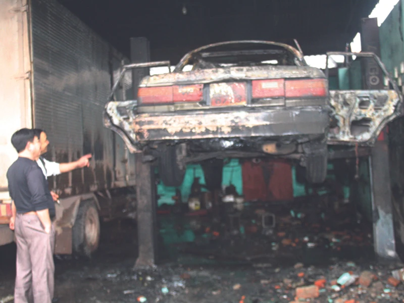 Hiện trường vụ cháy ngày 4-3