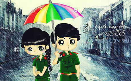 Các cặp đôi cảnh sát đáng yêu trong tranh chibi