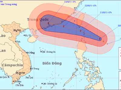 Siêu bão Usagi đang tiến vào Biển Đông