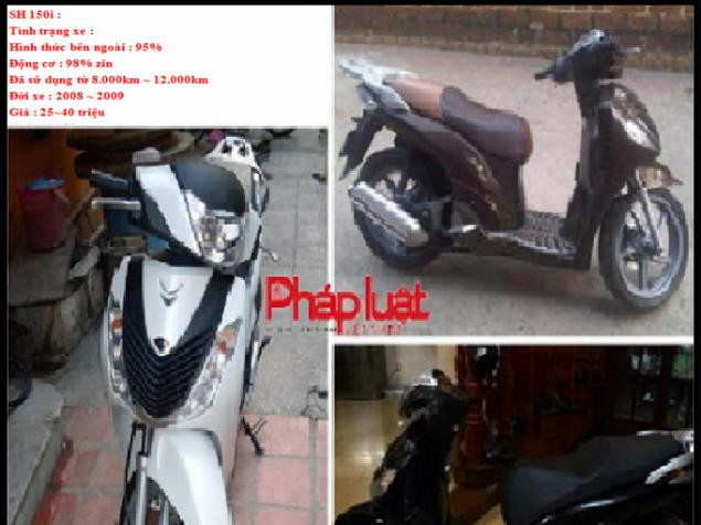 Thực hư xe SH 25 triệu đồng