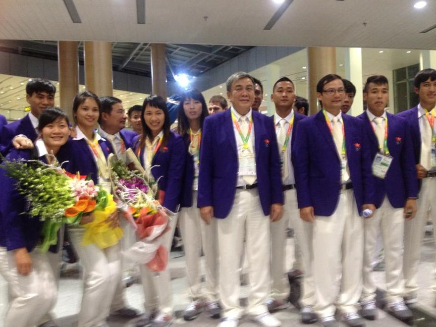 Đoàn thể thao Việt Nam đã tới Myanmar