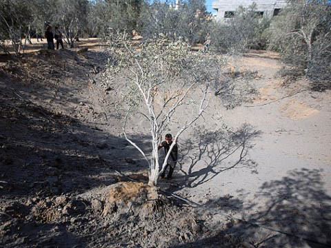 Bắc Gaza sau trận không kích của Israel vào Beit Lahia hôm 28/10