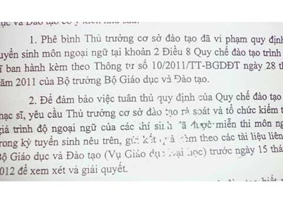 Sát hạch lại ngoại ngữ của hàng ngàn thạc sĩ