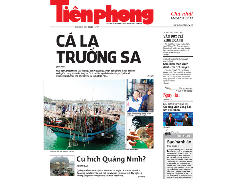 Tìm đọc báo Tiền Phong ra hôm nay 26-2-2012