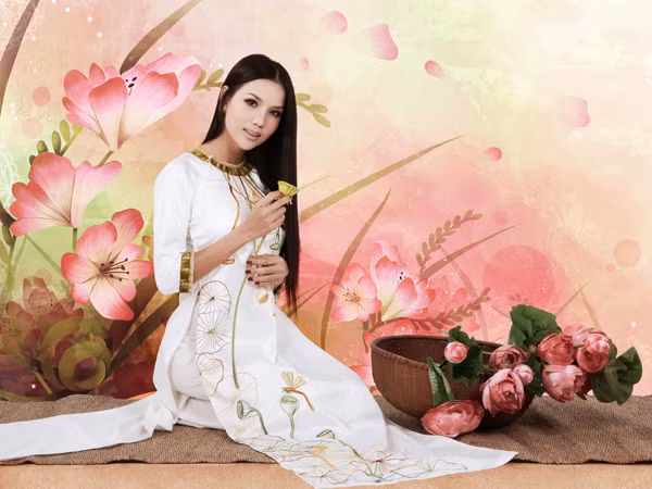 BB Phạm bất ngờ trở lại dịu dàng với áo dài