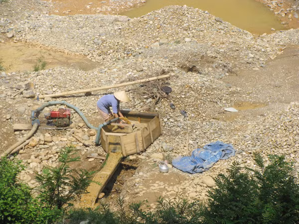 Băm nát sông Mã để đãi vàng