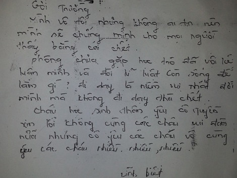 Cô giáo đốt bỏng tay học trò đã tử vong
