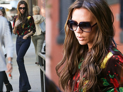 Jeans ống vẩy sành như Victoria Beckham