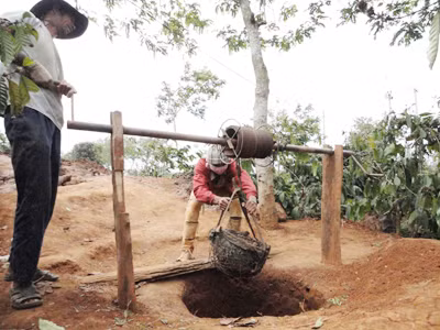 Tời đất lên khỏi giếng