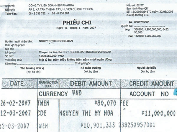 Ai chuyển tiền cho ông thứ trưởng?