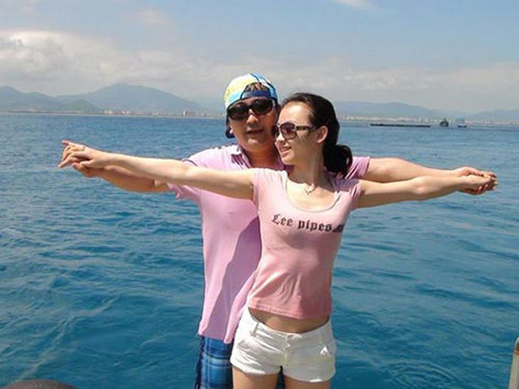 Cặp đôi Kỷ Anh Nam và Phạm Duyệt thời mặn nồng. Ảnh: TRUNG QUỐC TÂN VĂN