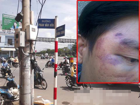 Hiện trường nơi anh Sĩ bị đánh