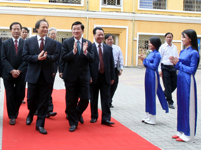 Chủ tịch nước dự lễ khai giảng tại trường Đại học Khoa học Xã hội & Nhân văn