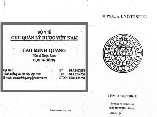 Thứ trưởng Bộ Y tế tự phong bằng tiến sĩ