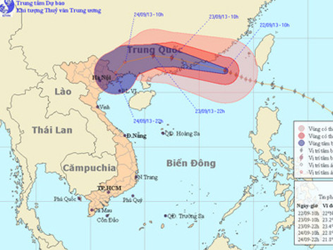 Siêu bão Usagi tiến gần tới Việt Nam
