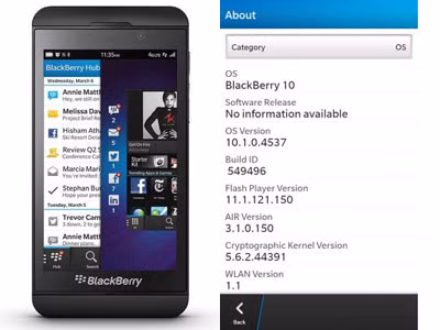 BlackBerry cải thiện hệ điều hành BBOS phiên bản 10.1