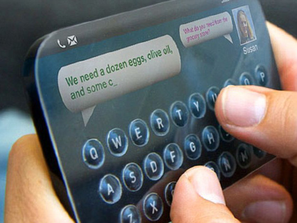 Bàn phím trong suốt, chỉ nổi khi cần