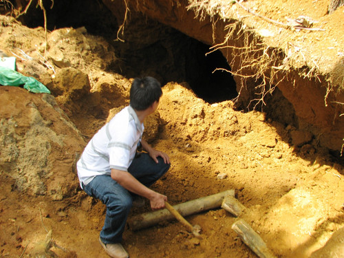 Đào cả khu vực tượng đài Mẹ Việt Nam Anh hùng tìm vàng