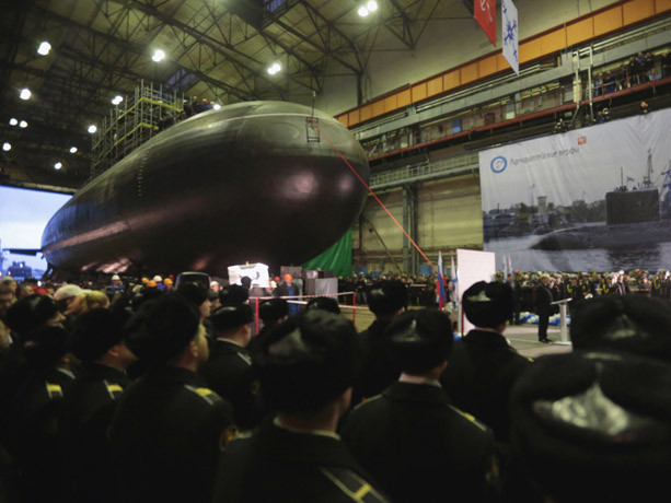 Cận cảnh lễ hạ thủy tàu ngầm Novorossiisk