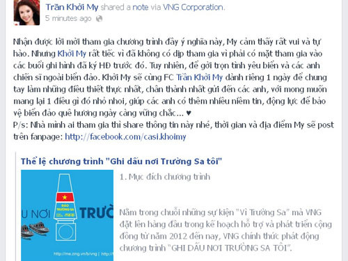 Cùng Khởi My, Khương Ngọc ghi dấu Trường Sa