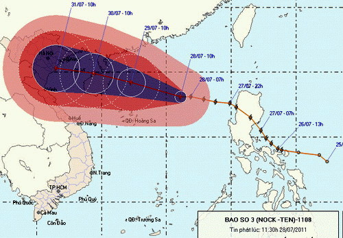 Bão cấp 13 tiến vào Bắc Bộ, miền Bắc đón mưa to