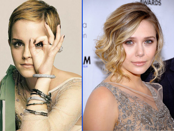 Emma Watson (trái) và Elizabeth Olsen, ứng viên nặng ký cho vai nữ chính