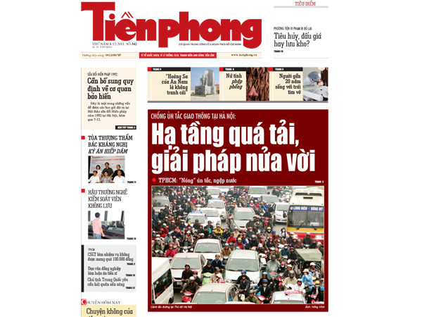Tin bài đáng chú ý trên nhật báo Tiền Phong số 342