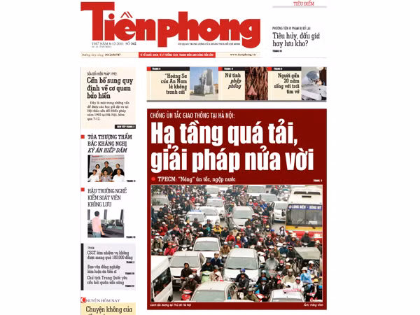 Tin bài đáng chú ý trên nhật báo Tiền Phong số 342
