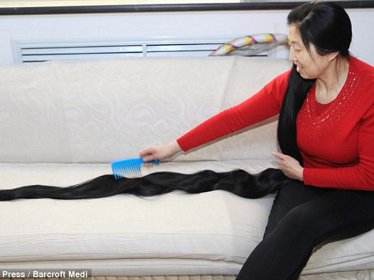 14 năm nuôi tóc dài 2,4m