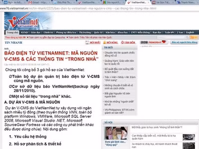 Vietnamnet bị hack có dấu hiệu nội bộ