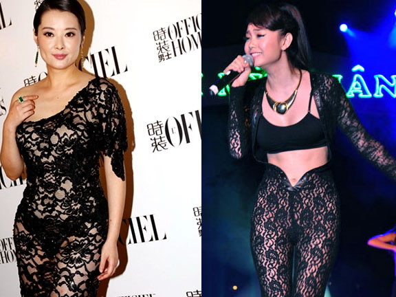 Viên Lập diện váy giống Minh Hằng