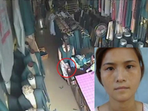 'Bắt quả tang' kẻ trộm trong cửa hàng may