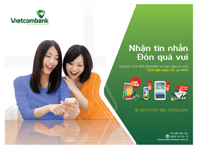 Tin nhắn chủ động báo số dư tài khoản VCB