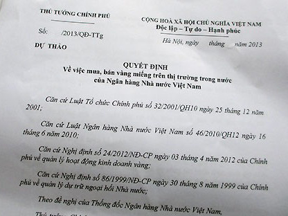 Chính phủ sắp ra quyết định bình ổn giá vàng