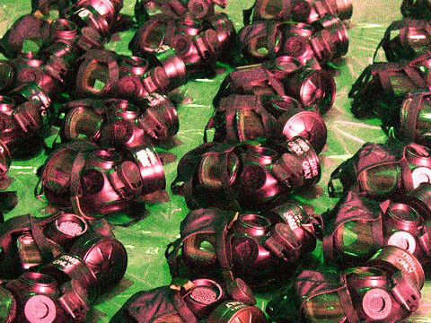 Mặt nạ phòng độc của Triều Tiên khi đang trên đường tới Syria