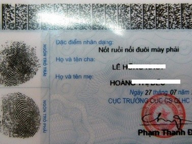 Chính thức bỏ ghi tên cha, mẹ trên CMND