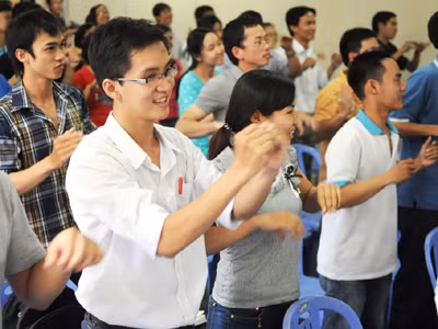 Lớp đào tạo kỹ năng mềm luôn thu hút đông đảo bạn trẻ Ảnh: Q.H