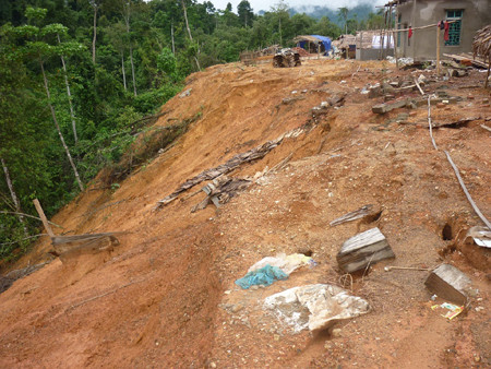 Sạt lở nghiêm trọng tại Khu tái định cư thủy điện Hủa Na