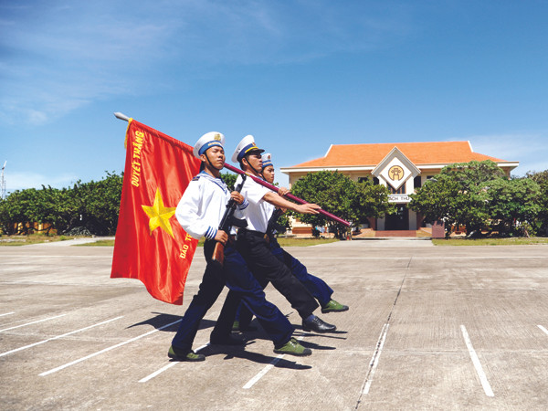 Trên đảo Trường Sa lớn. Ảnh: Công Khanh