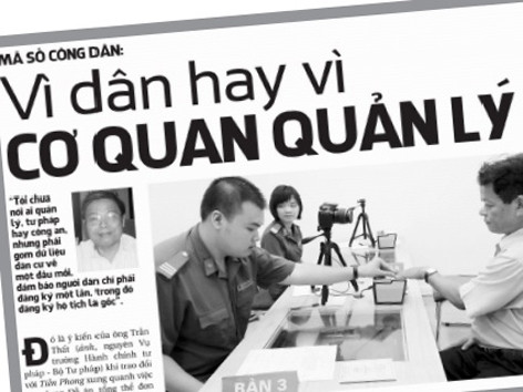 Mã số công dân: Không chồng chéo